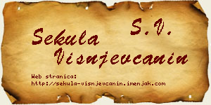 Sekula Višnjevčanin vizit kartica